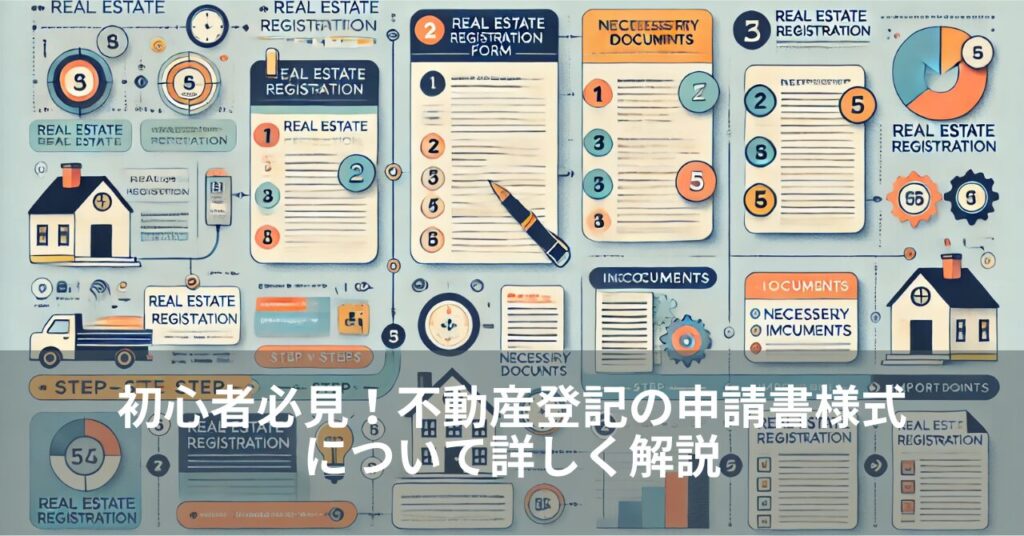 初心者必見！不動産登記の申請書様式について詳しく解説