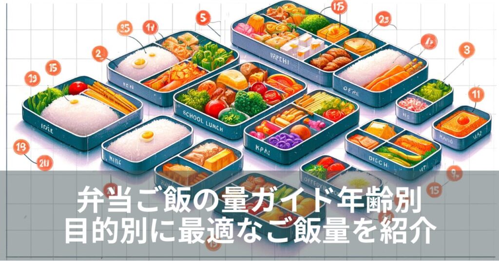 弁当ご飯の量ガイド：年齢別・目的別に最適なご飯量を紹介