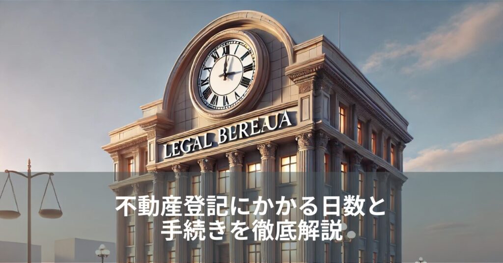 不動産登記にかかる日数と手続きを徹底解説