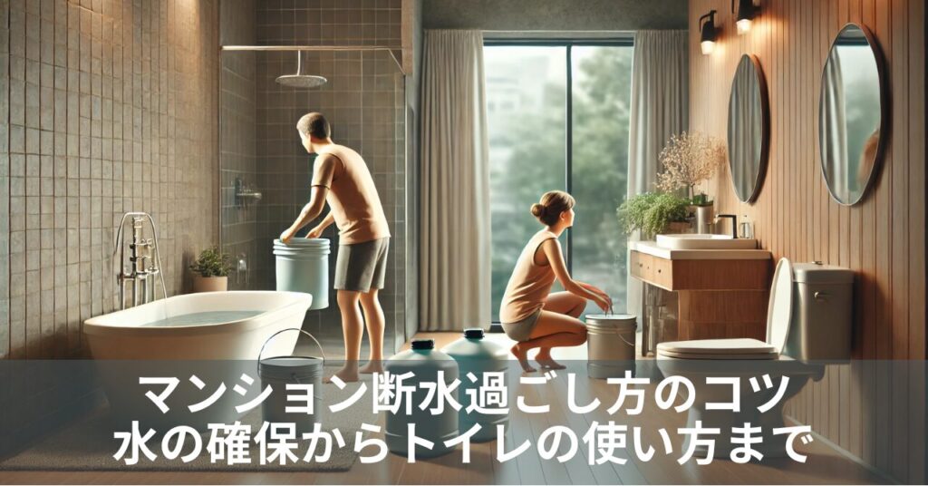 マンション断水過ごし方のコツ：水の確保からトイレの使い方まで