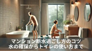 マンション断水過ごし方のコツ：水の確保からトイレの使い方まで