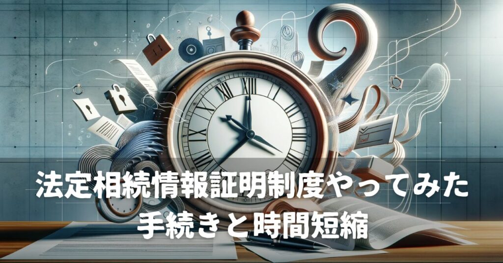 法定相続情報証明制度やってみた：手続きと時間短縮