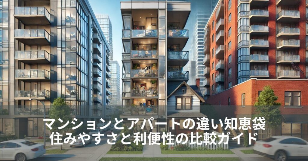 マンションとアパートの違い知恵袋：住みやすさと利便性の比較ガイド