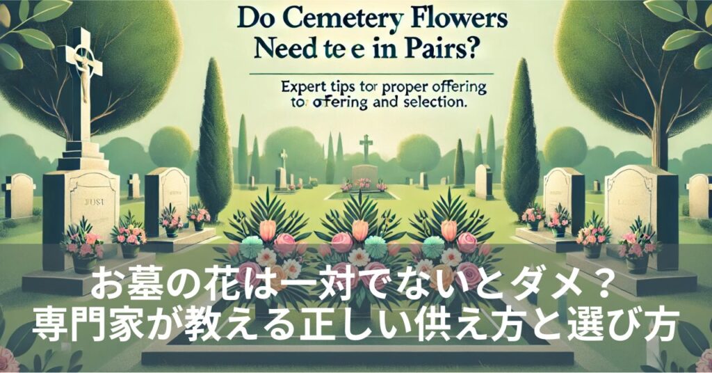 お墓の花は一対でないとダメ？専門家が教える正しい供え方と選び方