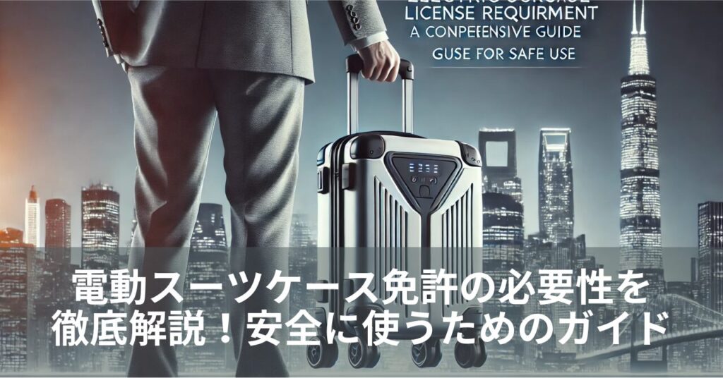 電動スーツケース免許の必要性を徹底解説！安全に使うためのガイド