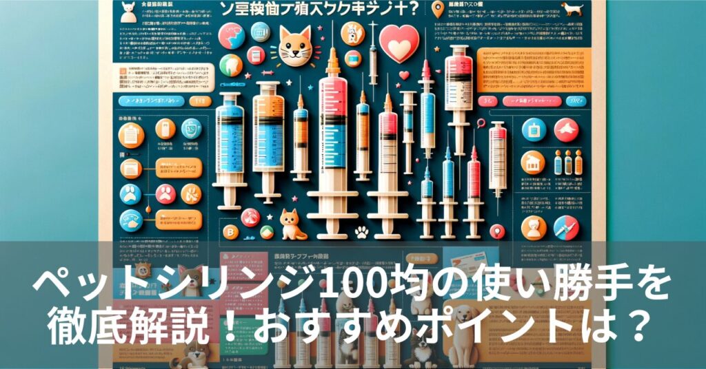 ペットシリンジ100均の使い勝手を徹底解説！おすすめポイントは？