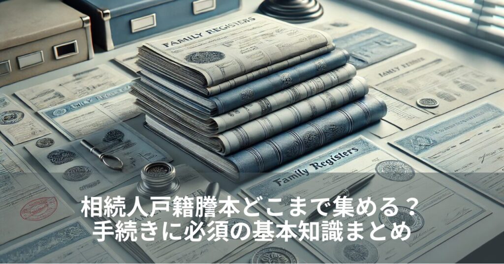 相続人戸籍謄本どこまで集める？手続きに必須の基本知識まとめ