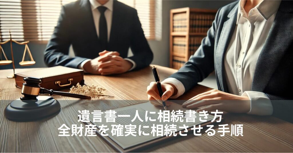 遺言書一人に相続書き方：全財産を確実に相続させる手順