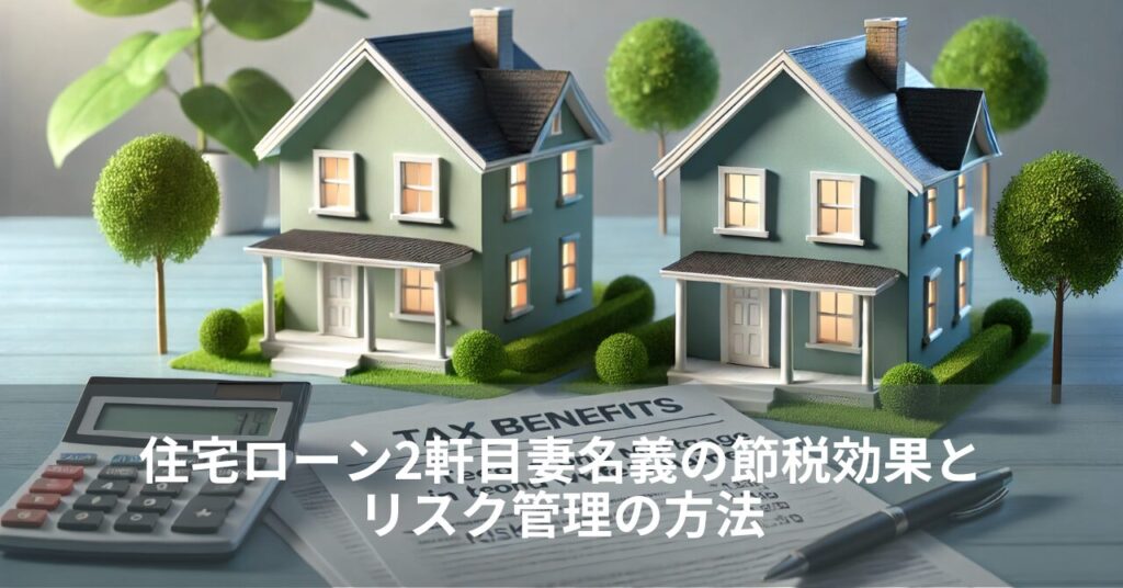 住宅ローン2軒目妻名義の節税効果とリスク管理の方法