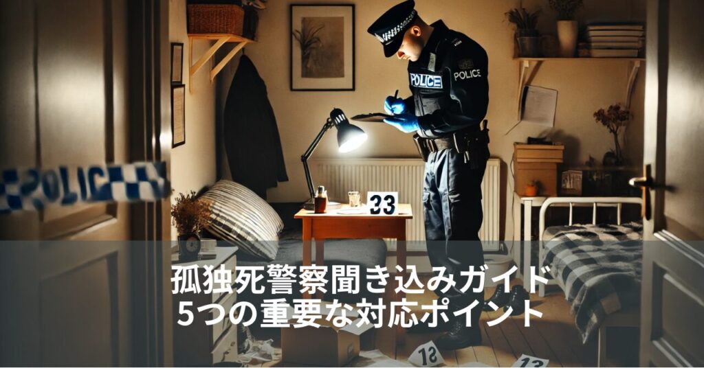 孤独死警察聞き込みガイド：5つの重要な対応ポイント