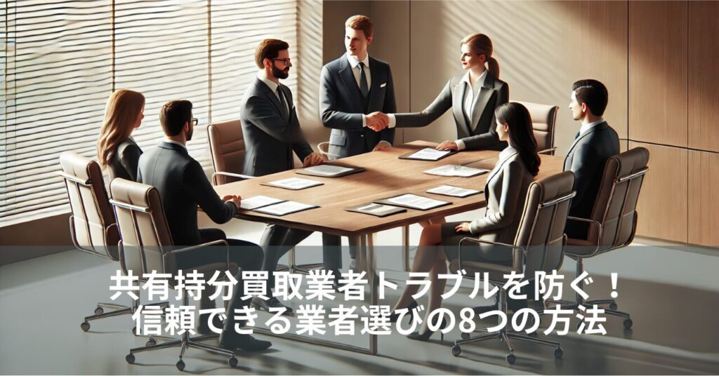 共有持分買取業者トラブルを防ぐ！信頼できる業者選びの8つの方法