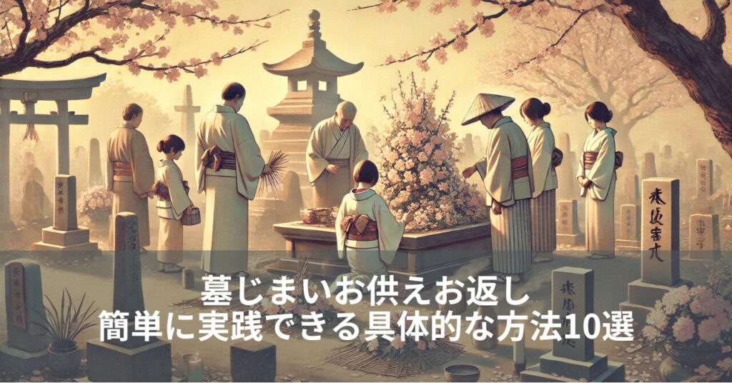 墓じまいお供えお返し｜簡単に実践できる具体的な方法10選