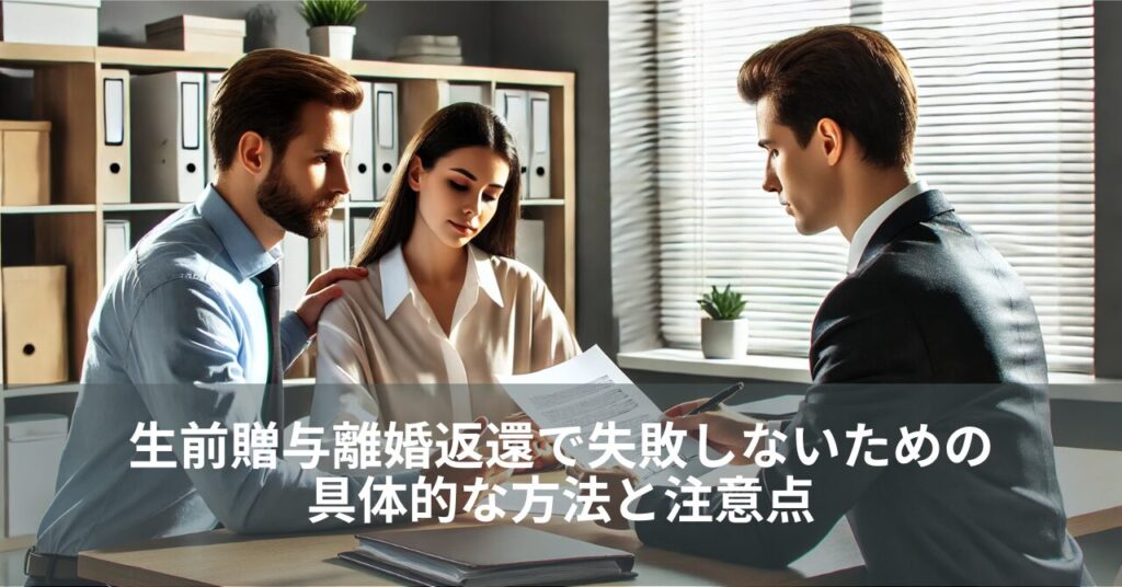 生前贈与離婚返還で失敗しないための具体的な方法と注意点