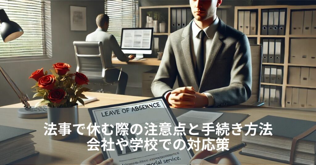 法事で休む際の注意点と手続き方法：会社や学校での対応策