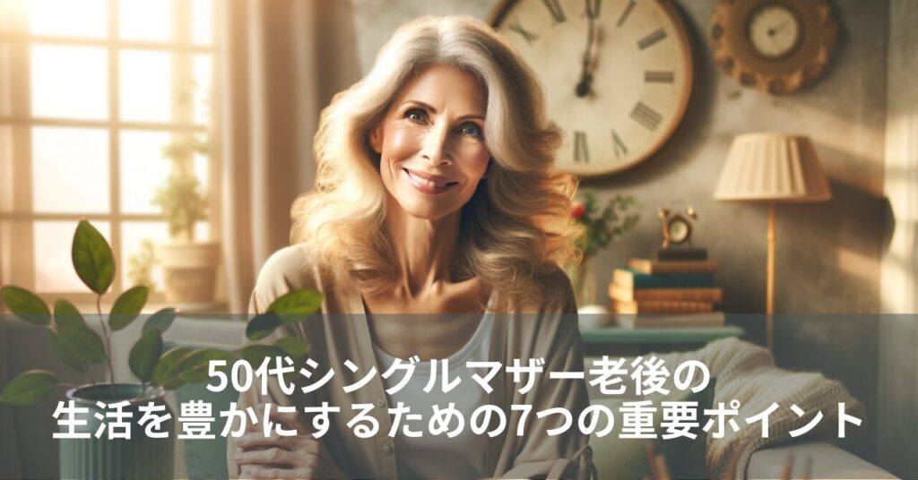 50代シングルマザー老後の生活を豊かにするための7つの重要ポイント