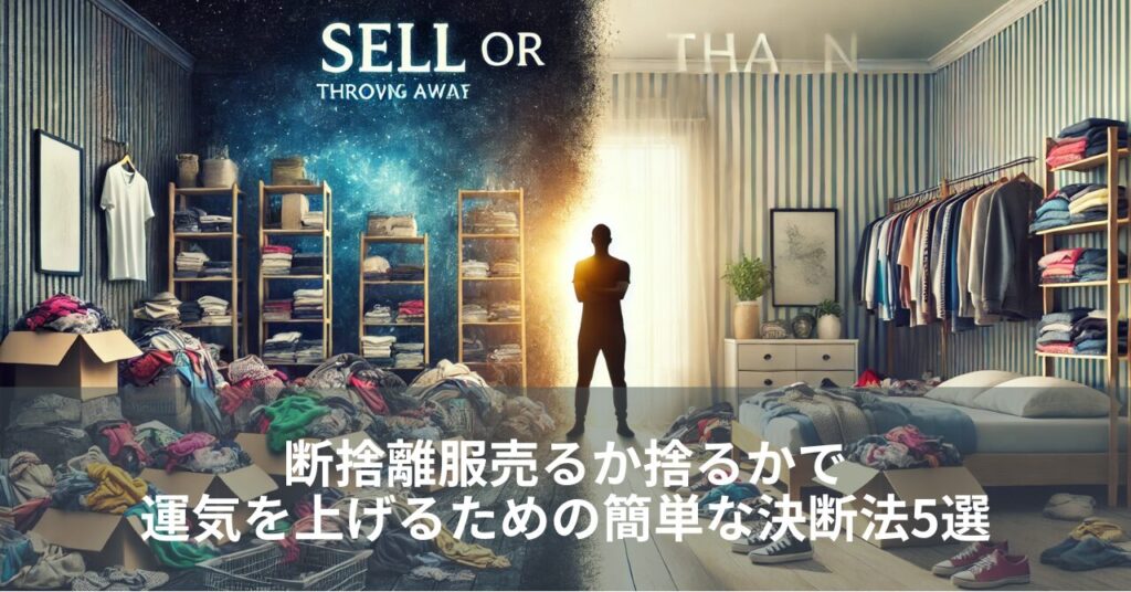 断捨離服売るか捨るかで運気を上げるための簡単な決断法5選