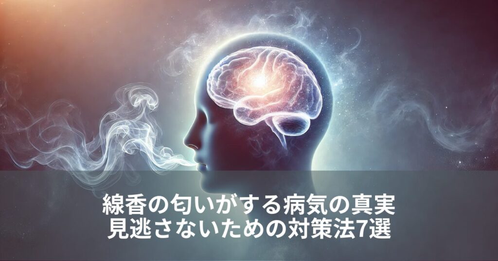 線香の匂いがする病気の真実｜見逃さないための対策法7選