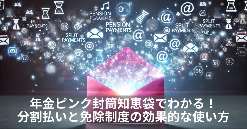 年金ピンク封筒知恵袋でわかる！分割払いと免除制度の効果的な使い方