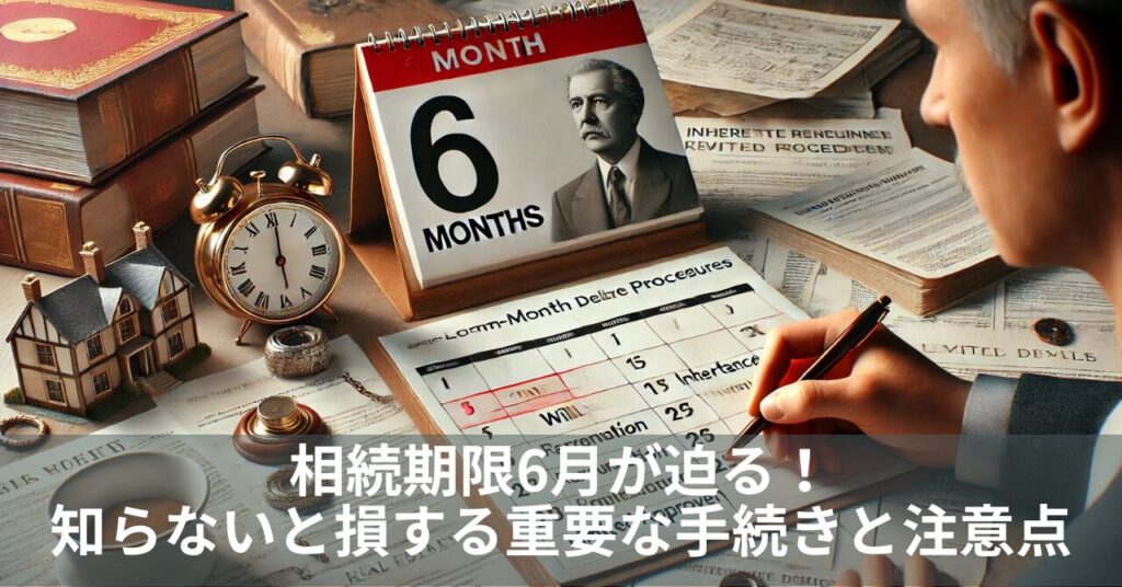 相続期限6月が迫る！知らないと損する重要な手続きと注意点