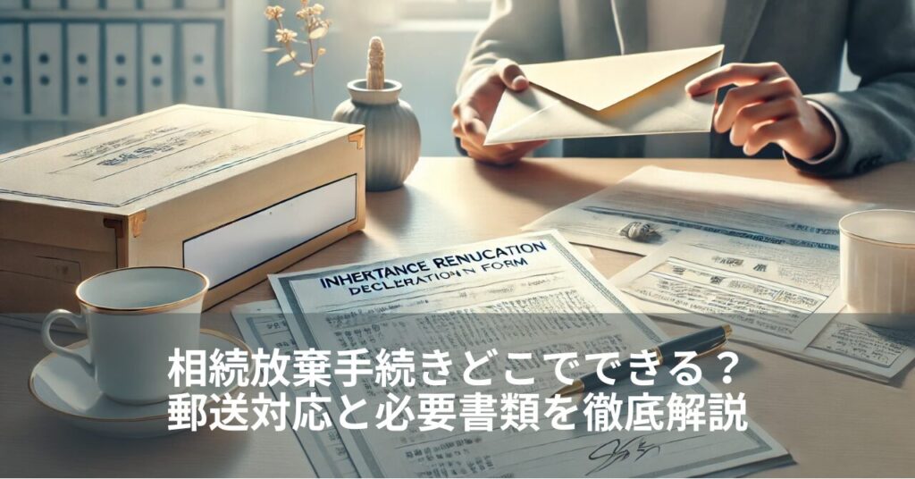 相続放棄手続きどこでできる？郵送対応と必要書類を徹底解説