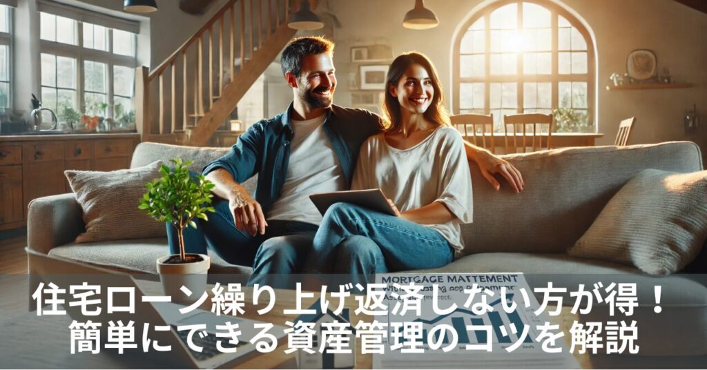 住宅ローン繰り上げ返済しない方が得！簡単にできる資産管理のコツを解説