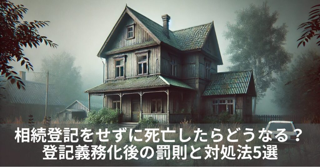 相続登記をしないまま死亡したらどうなる？登記義務化後の罰則と対処法5選