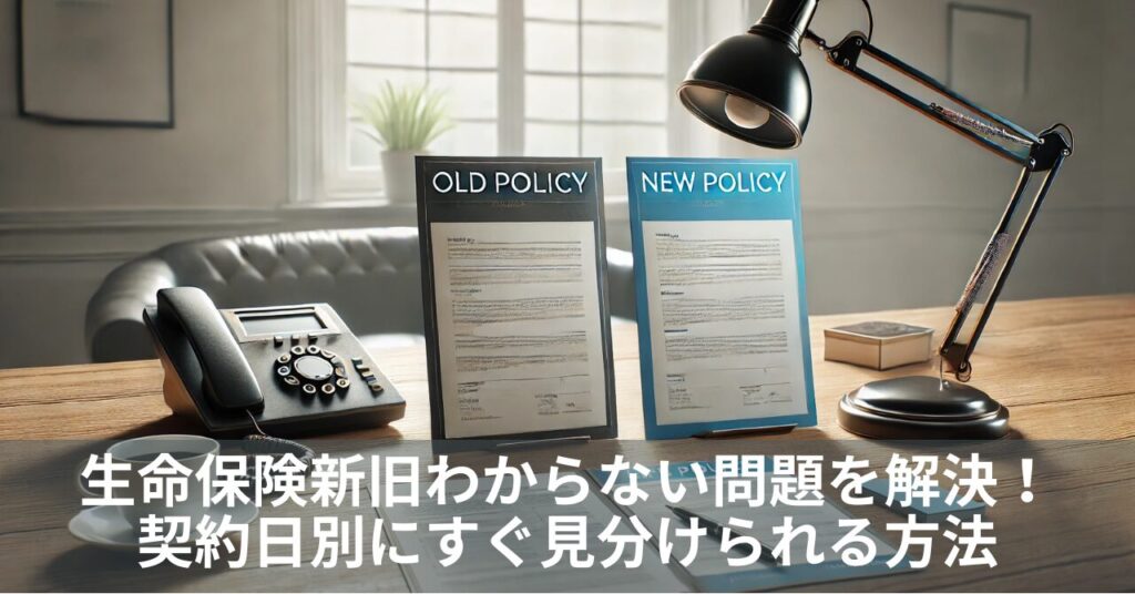 生命保険新旧わからない問題を解決！契約日別にすぐ見分けられる方法