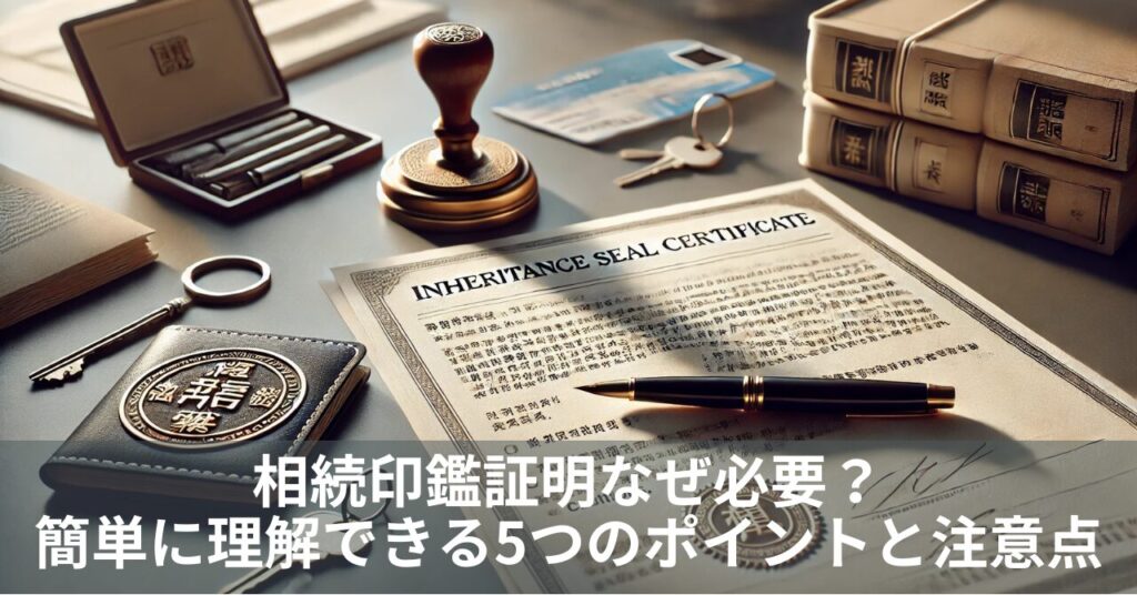 相続印鑑証明なぜ必要？簡単に理解できる5つのポイントと注意点