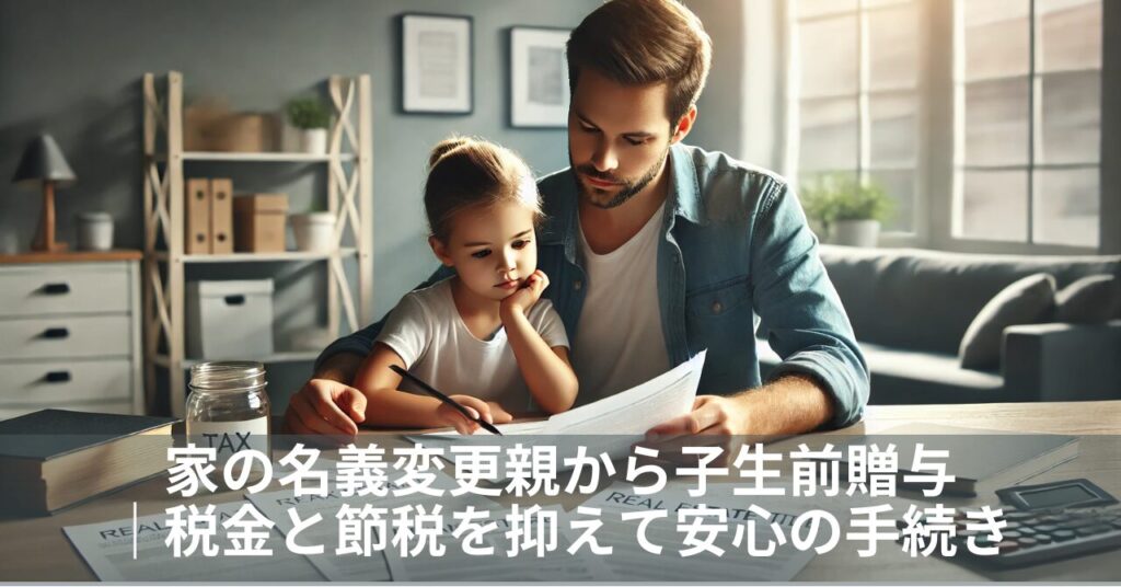 家の名義変更親から子生前贈与の全知識｜税金と節税を抑えて安心の手続き