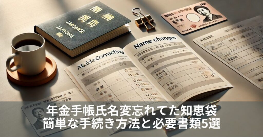 年金手帳氏名変忘れてた知恵袋｜簡単な手続き方法と必要書類5選