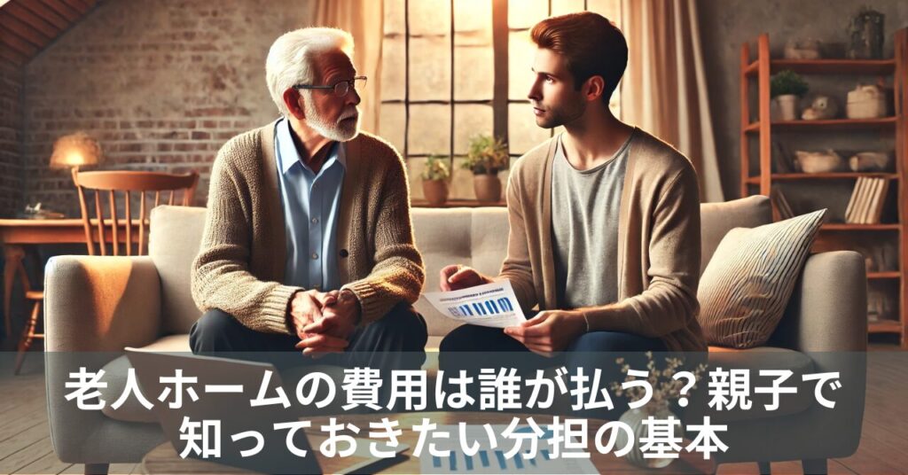 老人ホームの費用は誰が払う？親子で知っておきたい分担の基本