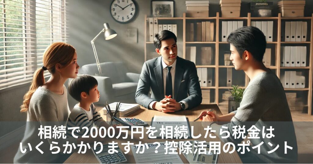 相続で2000万円を相続したら税金はいくらかかりますか？申告期限と控除活用のポイント