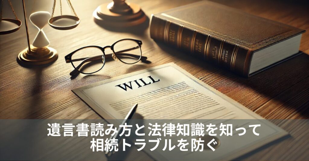 遺言書読み方と法律知識を知って相続トラブルを防ぐ