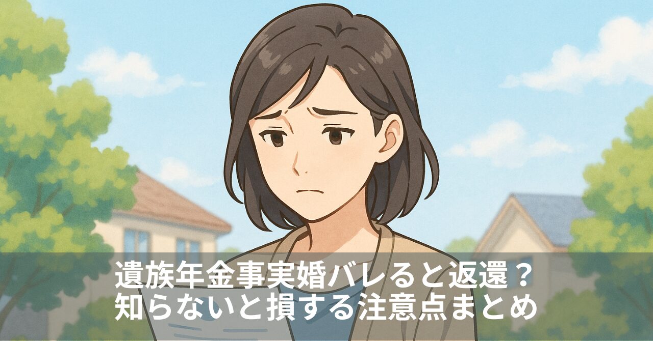 遺族年金事実婚バレると返還?知らないと損する注意点まとめ | OFPS 終活・相続・不動産