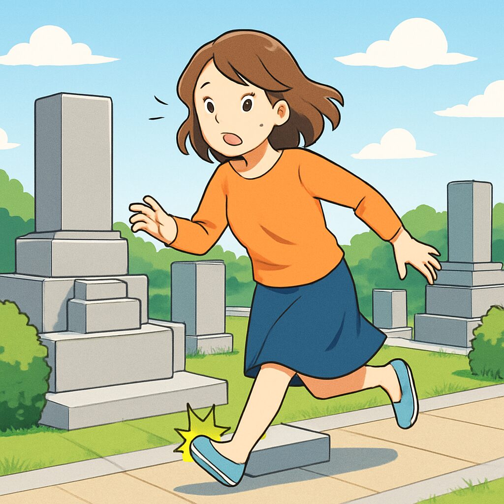 お墓で転ぶとどうなる?運気への影響を解説