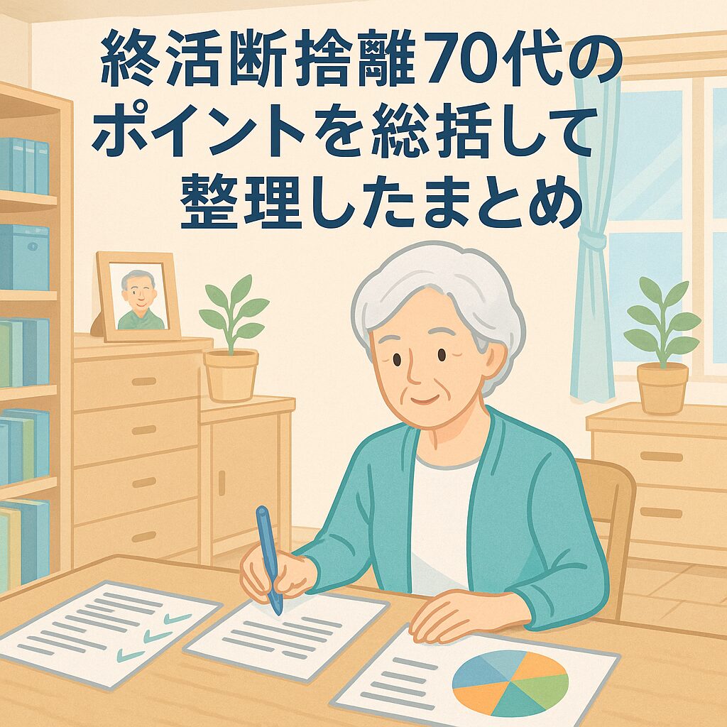 終活断捨離70代のポイントを総括して整理したまとめ