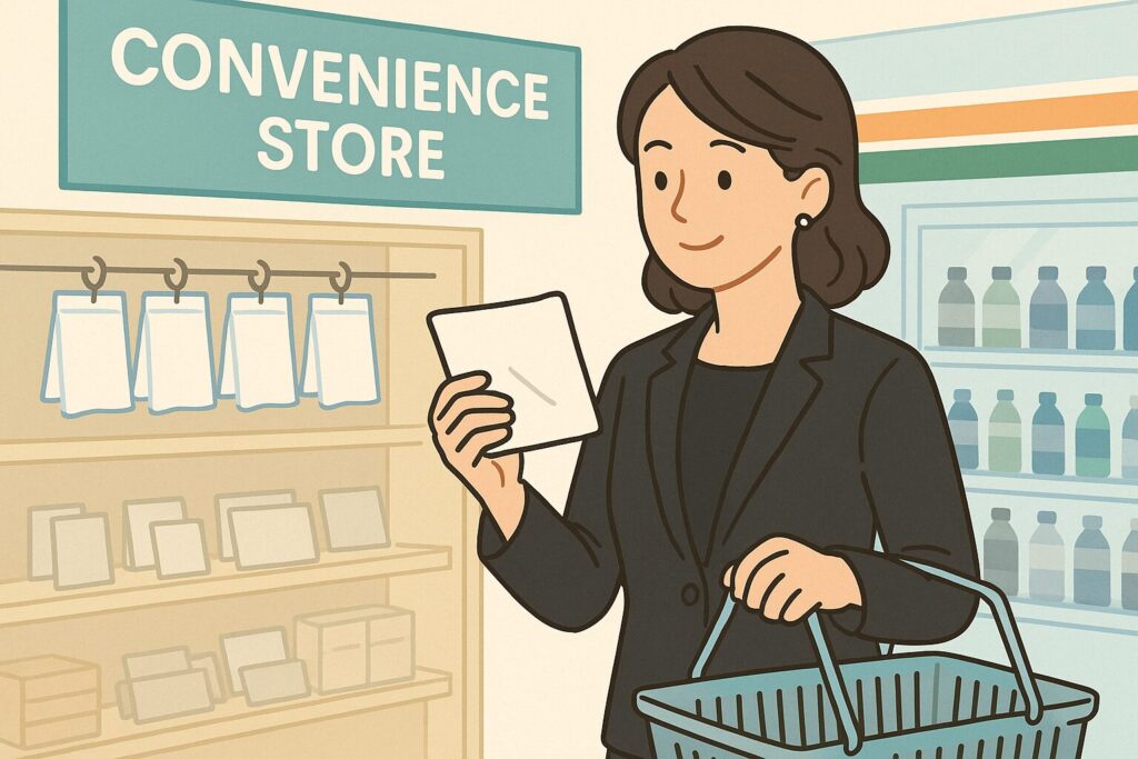 葬式ハンカチコンビニでの品揃え比較