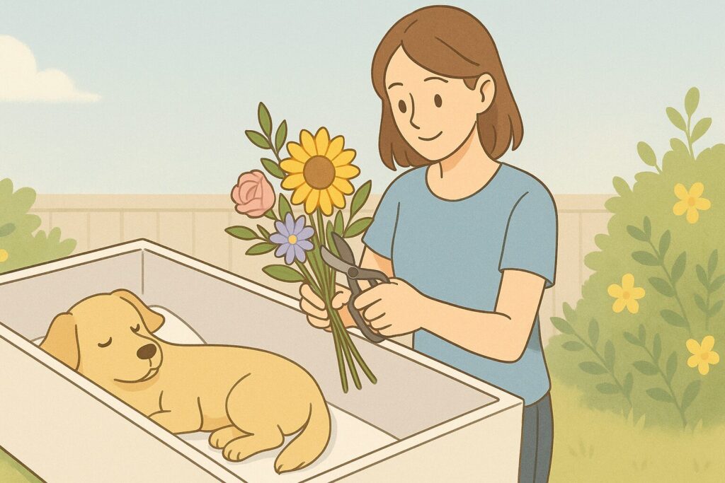 ペットの火葬に供える花束の選び方