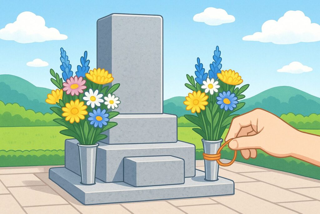 墓の仏花に最適な長さの目安