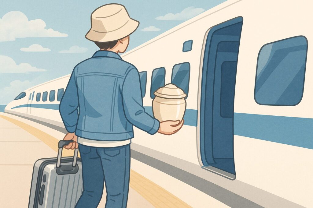 遺骨を持って新幹線や飛行機に乗るときのルール